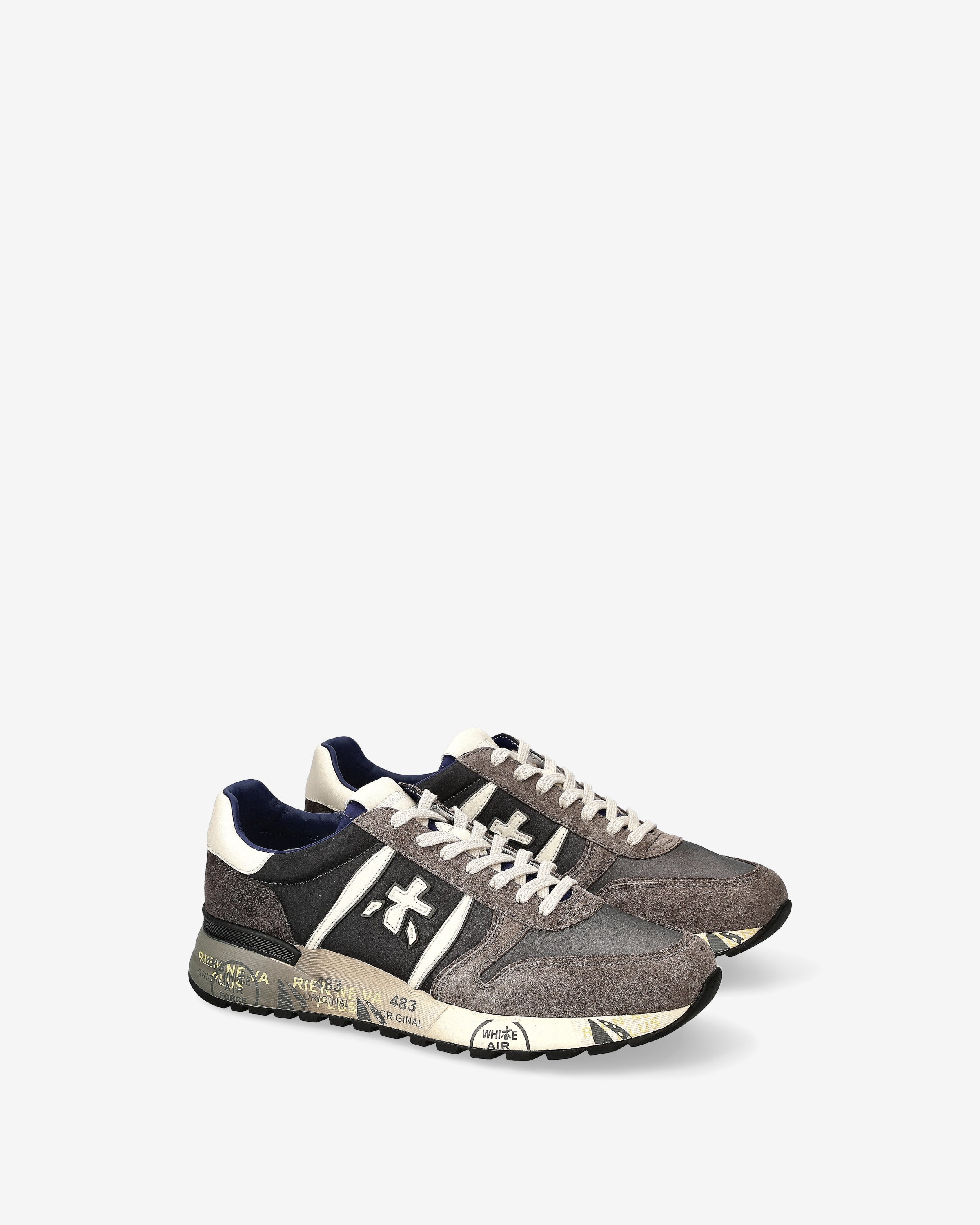 premiata-lander-6906-sneaker-herren-tortora-schwarz image 2
